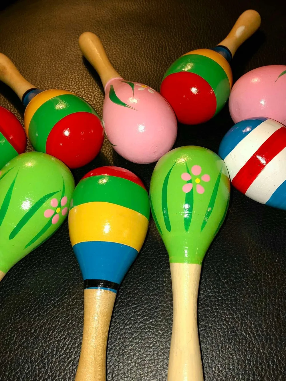 Colorful Wooden Maracas Set - Kids Toy Percussion